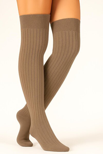 COTENCONCEPT 2 Pieces of Basic Thick Cotton Blend Over-The-Knee Socks