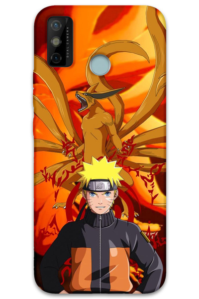 MRCİLETİSİM غطاء خلفي لهاتف Tecno Spark 6 Go HD Pattern مطبوع - ناروتو