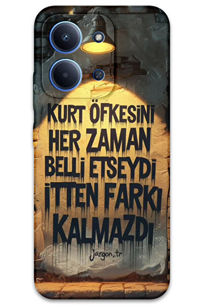 MRCİLETİSİM غطاء خلفي لهاتف Xiaomi Redmi 15C 5G بنمط HD مطبوع - غضب الذئب