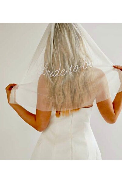 VENÜS MODA by Pınar طرحة العروس بعد حفل الزفاف مطرزة بطول 70 سم مع مشبك مشط