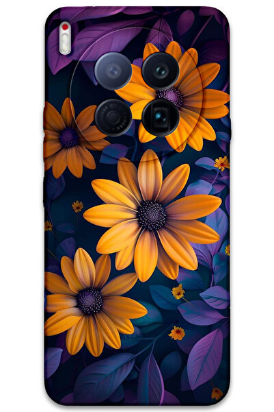 MRCİLETİSİM غطاء خلفي لهاتف تكنو كامون 40 بريمير 5G بنمط HD مطبوع - زهرة صفراء