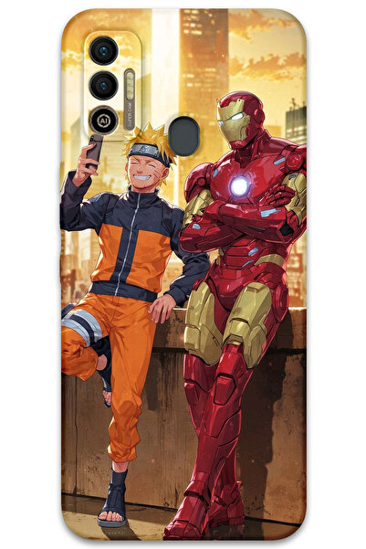 MRCİLETİSİM غطاء خلفي لهاتف تكنو سبارك 7T بنمط HD مطبوع - الرجل الحديدي