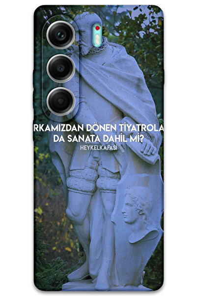 MRCİLETİSİM غطاء خلفي لهاتف تكنو كامون 40 4G بنمط عالي الدقة مطبوع - مسرح دوار