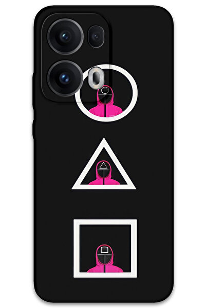 MRCİLETİSİM غطاء خلفي لهاتف اوبو رينو 13 برو 5G بنمط HD مطبوع - لعبة الحبار