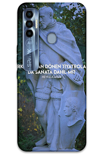 MRCİLETİSİM غطاء خلفي لهاتف Tecno Spark 7 Pro بنمط HD مطبوع - مسرح دوار