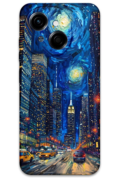 MRCİLETİSİM غطاء خلفي لهاتف Tecno Spark Go 1 2025 بنمط HD مطبوع - شارع الفن