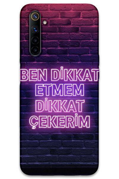 MRCİLETİSİM غطاء خلفي لهاتف Realme 6 بنمط HD مطبوع - انتبه إلى أنا