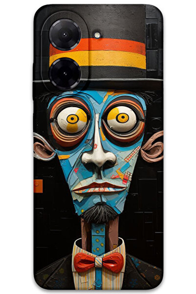 MRCİLETİSİM غطاء خلفي لهاتف Xiaomi Redmi A5 4G بنمط HD مطبوع - صراخ صامت