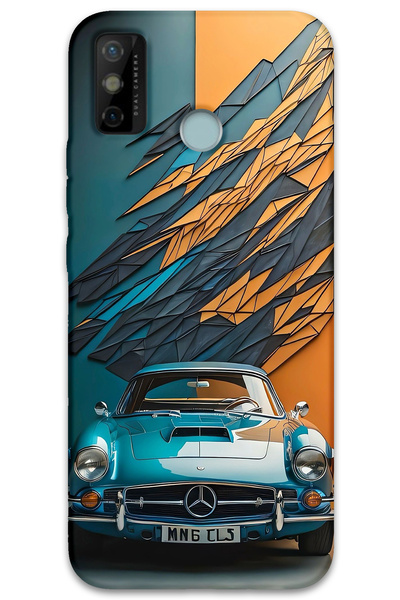 MRCİLETİSİM غطاء خلفي لهاتف تكنو سبارك 6 جو بنمط HD مطبوع - ميرسي