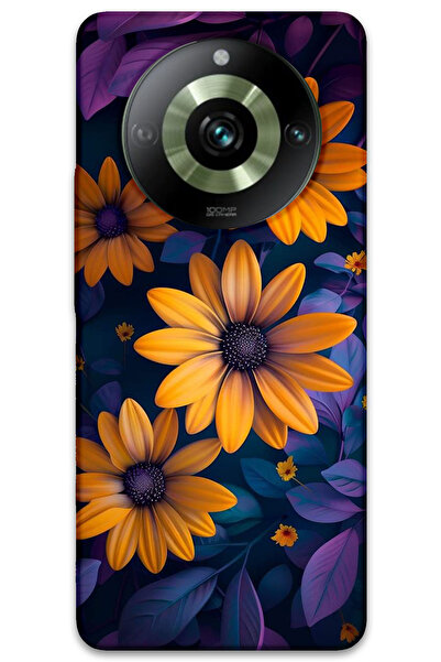 MRCİLETİSİM غطاء خلفي لهاتف Realme 11 Pro Plus بنمط HD مطبوع - زهرة صفراء