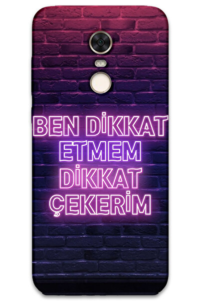 MRCİLETİSİM غطاء خلفي لهاتف Xiaomi Redmi 5 Plus بنمط HD مطبوع - انتبه إلىي