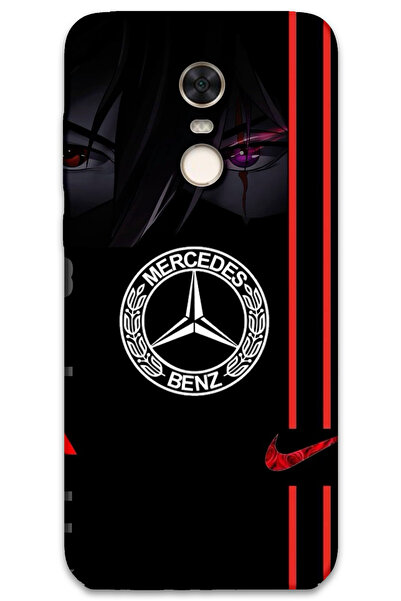 MRCİLETİSİM غطاء خلفي لهاتف Xiaomi Redmi 5 Plus بنمط HD مطبوع - مرسيدس