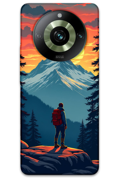 MRCİLETİSİM غطاء خلفي لهاتف Realme 11 Pro Plus بنمط HD مطبوع - Everest