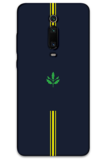 Xiaomi Mi 9T Kılıf HD Desen Baskılı Arka Kapak - Sarı Lacivert