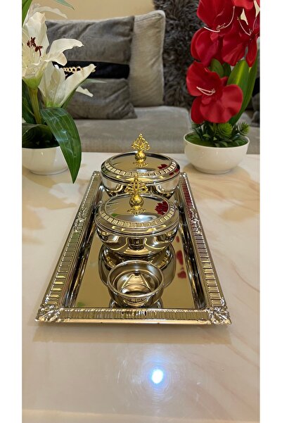 Palaces Two-piece date set (nickel silver and two-tone nickel and chrome silver) - 4 pieces