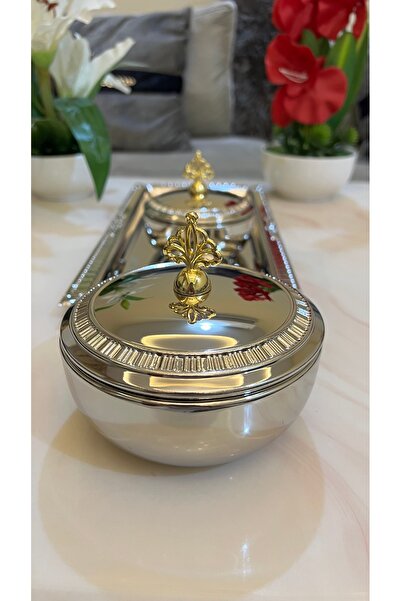 Palaces Two-piece date set (nickel silver and two-tone nickel and chrome silver) - 4 pieces