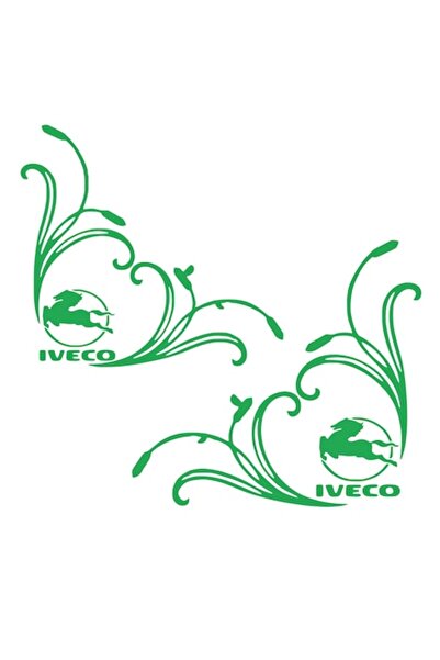 Oracal Set of 2 Iveco window or body stickers, left and right, 25cm, green