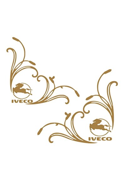 Oracal Set of 2 Iveco window or body stickers, left and right, 25cm, copper