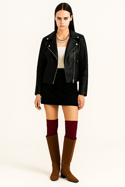 EFFE 2 Pieces of Basic Thick Cotton Blend Over-The-Knee Socks