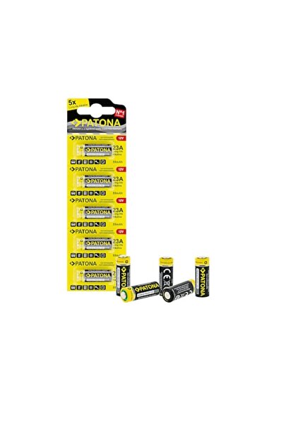 Patona Set of 5 Alkaline Batteries 12V 23A (A23, V23GA, E11A, MN21)