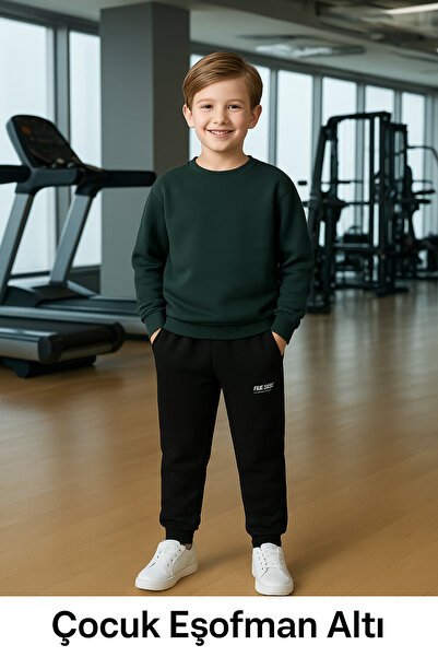 Moda Nest Boy's Jogger Sweatpants Black