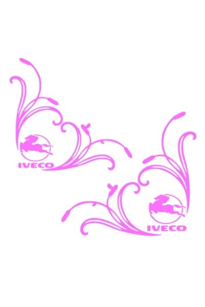 Oracal Set of 2 Iveco window or body stickers, left and right, 25cm, pink