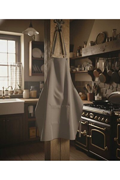 PİKKO HOME مريلة طاهي مقاومة للبقع ومقاومة للماء مع جهاز مدمج