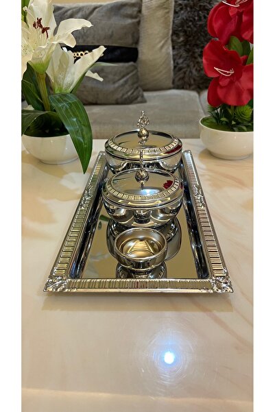 Palaces Two-piece date set (nickel silver and two-tone nickel and chrome silver) - 4 pieces