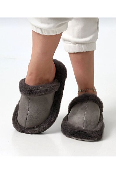 w white stars sports & wear Fl-11 Gray Winter Silent House Slippers