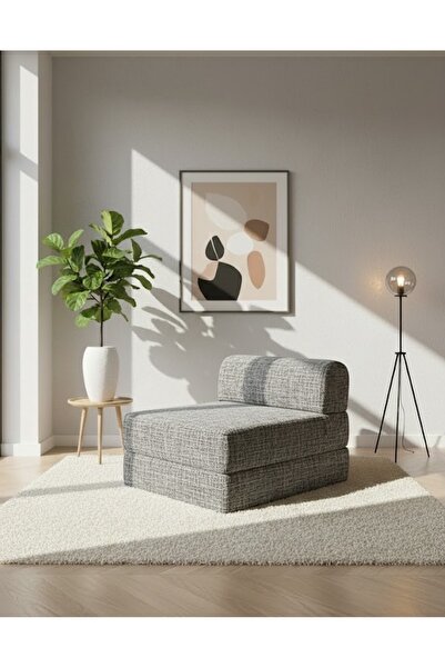 İşima Home Neva Berjer - Katlanabilir Tasarım (Gri,Keten)