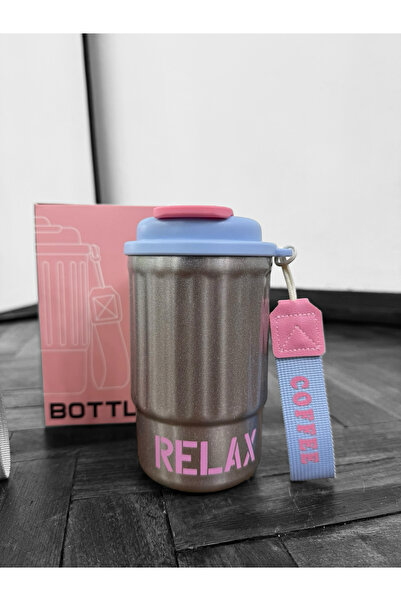 Relax Simple and fashionable double-drink coffee thermos mug men's and women's high-value stainless steel