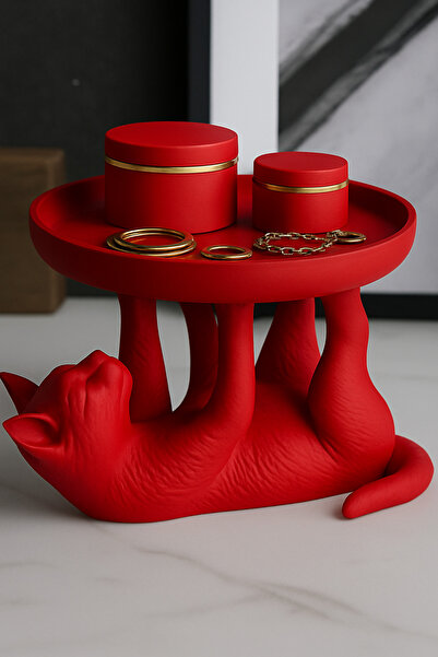 Shine Creativity Kedi Takı Tepsisi Masaüstü Organizeri