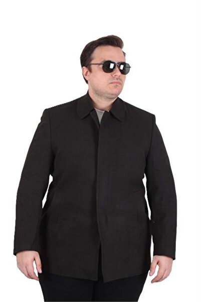 Starbattal Men's Plus Size Cashmere Coat 103008 Brown