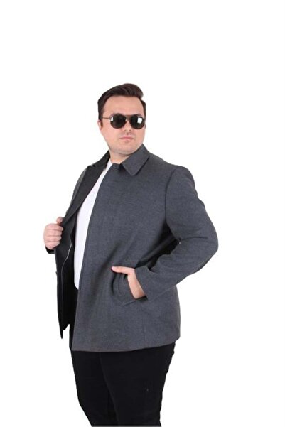Starbattal Men's Plus Size Cashmere Coat 103008 Fume