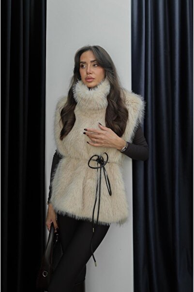Havoş Beige Fur Sweater