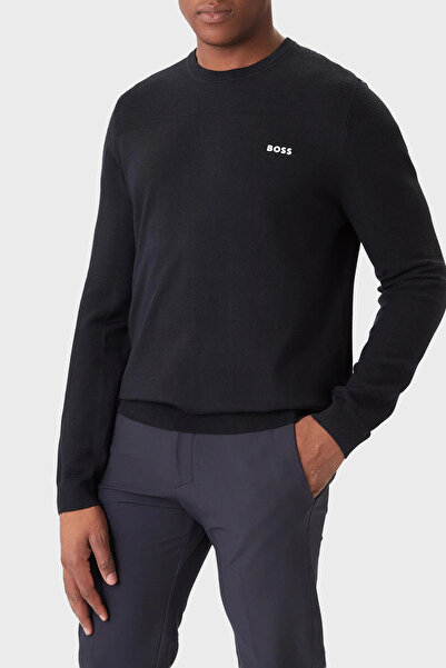 BOSS Yün Karışımlı Regular Fit Bisiklet Yaka Kazak Erkek KAZAK 50547507 402