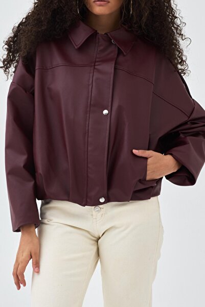 Jaglion Pb Bomber Oversized Leather Jacket