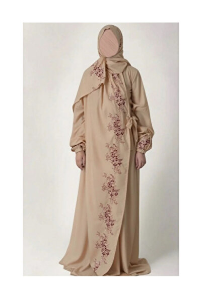 ELEGANT G Very luxurious embroidered prayer shawl (mard) with attached scarf, wide and comfortable