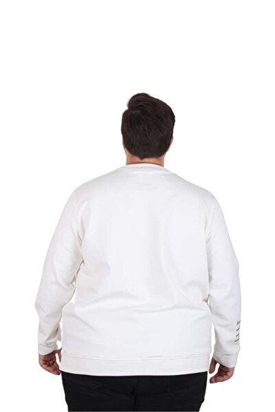 Starbattal Large Size Crew Neck Sweat Double Face 25707 Ekru