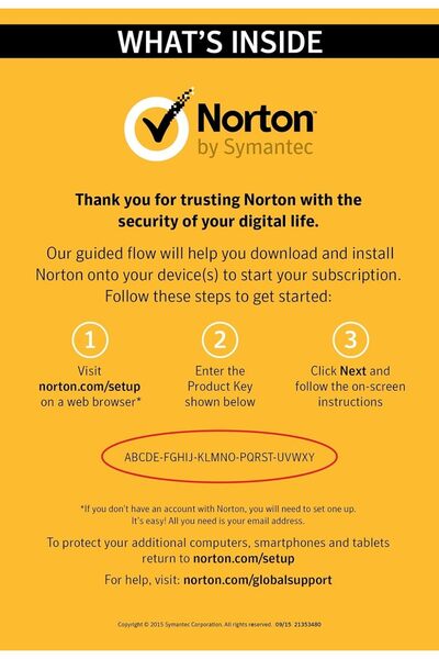 Symantec Norton Security Deluxe 3 Devices PC/Mac/Mobile Key Card