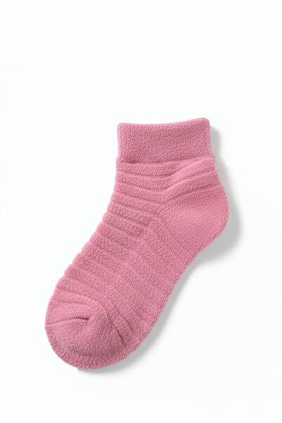 HRN Textile Winter 6-Piece Women's Striped Embossed Reverse Towel Short Socks Set