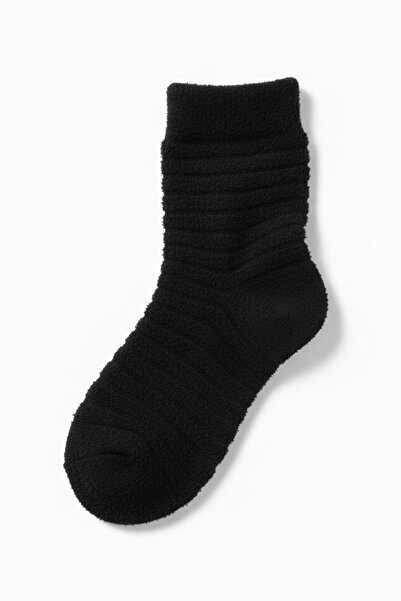 HRN Textile Winter 24-Piece Women's Striped Embossed Reverse Towel Long Socks Set