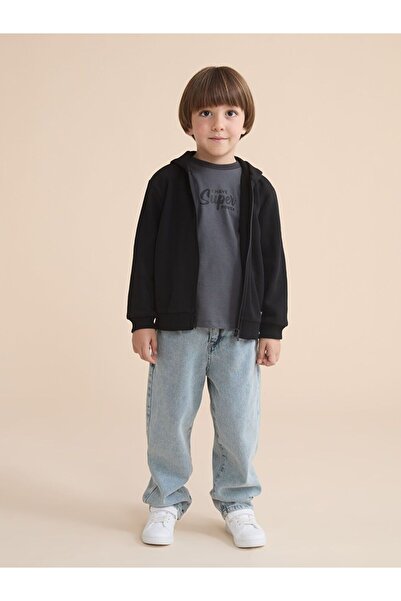 LC Waikiki Lcw Kids Hooded Boy Zippered Sweatshirt