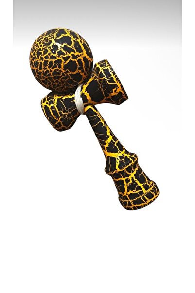 Gold Vitray Kendama profesională din lemn, 18 cm - model cu design crăpat