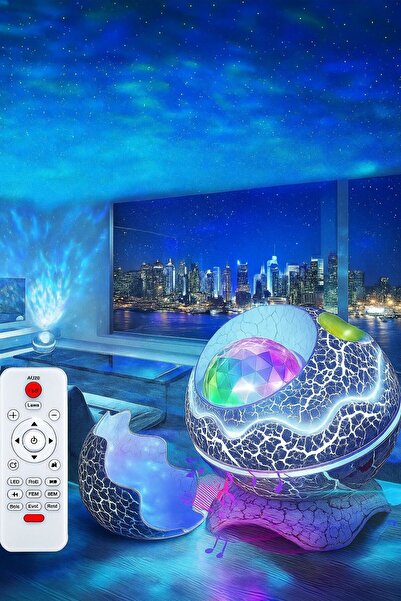 LİFİİ DEVE KUŞU YUMURTASI BLUETOOTH HOPARLÖR GALAXY GECE LAMBASI USB TF KART ...