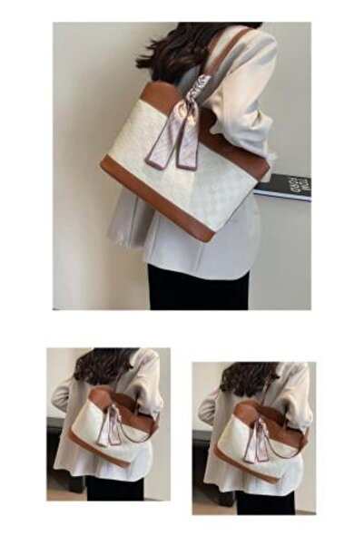 LIGANT Women's bag in white and brown