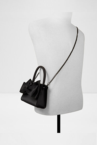 Aldo Decadence - Women's Small Size Black Single Compartment Fixed Chain Strap Top Handle Bag