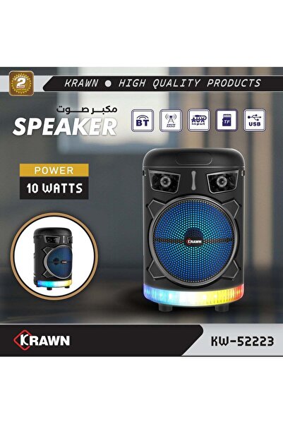 KRAWN Portable Bluetooth Party Speaker With Music Light KW-52223