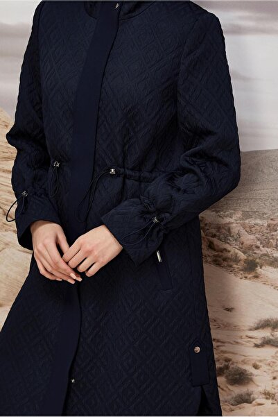 Alvina Patterned Quilted Trench Coat 10929