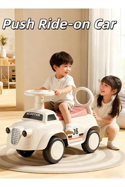 Generic Stroller - Children's electric car can be used as a stroller or walker for toddlers learning to walk